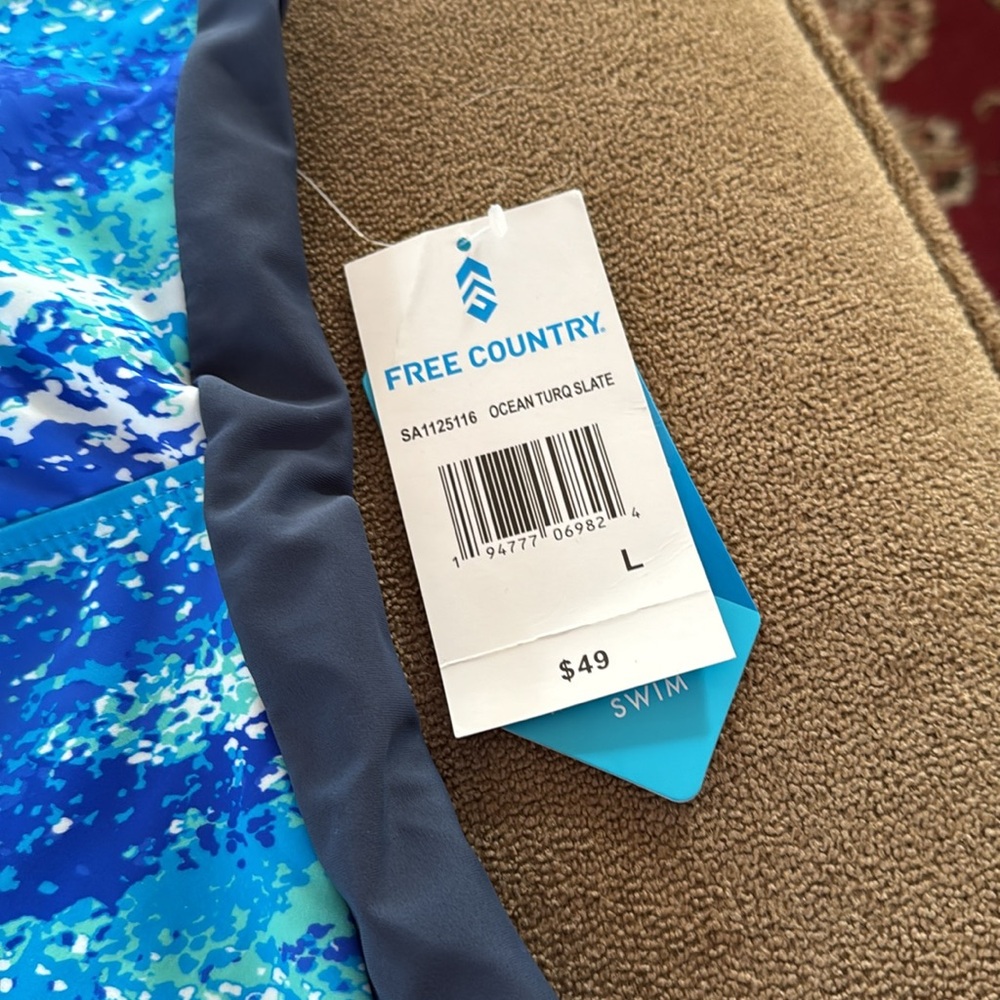 Free Country Tankini Swimsuit Top Zip (TD) - Picture 3 of 4